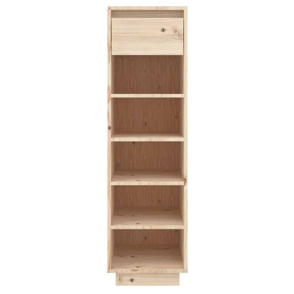 Shoe Cabinet 34x30x105 cm Solid Wood Pine