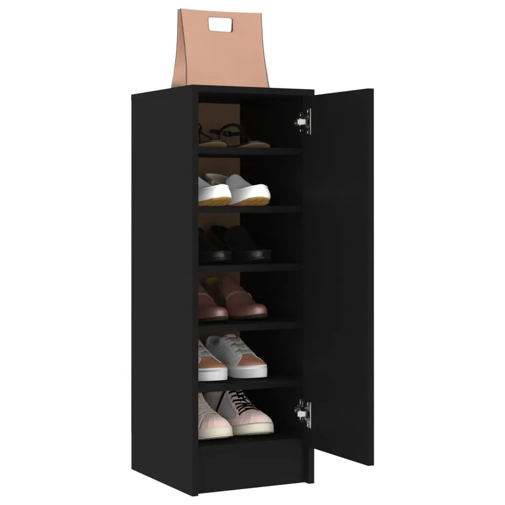 Shoe Cabinet Black 32x35x92 cm Chipboard
