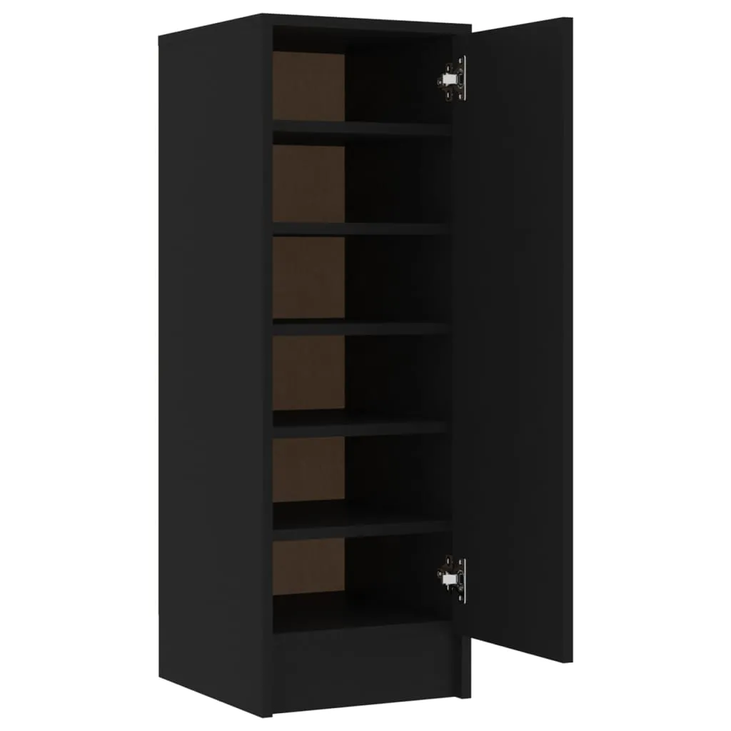 Shoe Cabinet Black 32x35x92 cm Chipboard