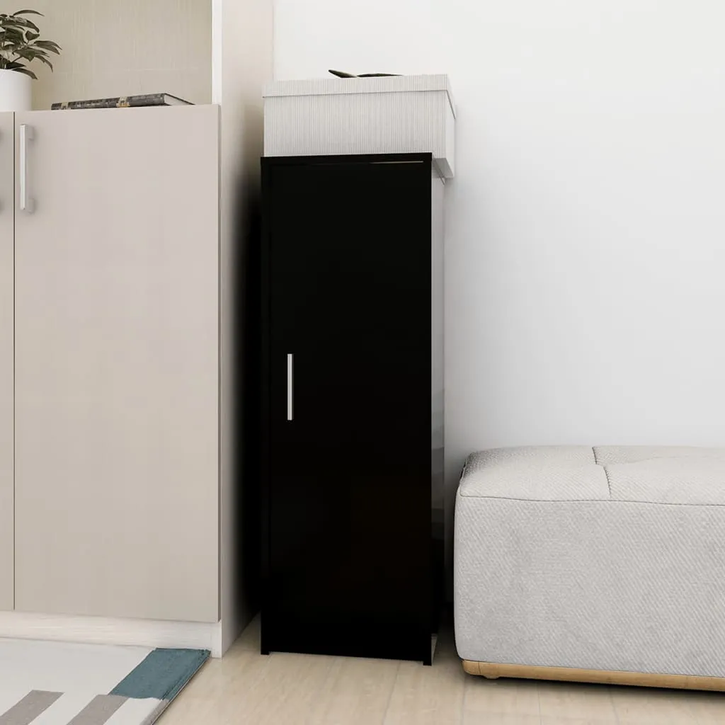 Shoe Cabinet Black 32x35x92 cm Chipboard