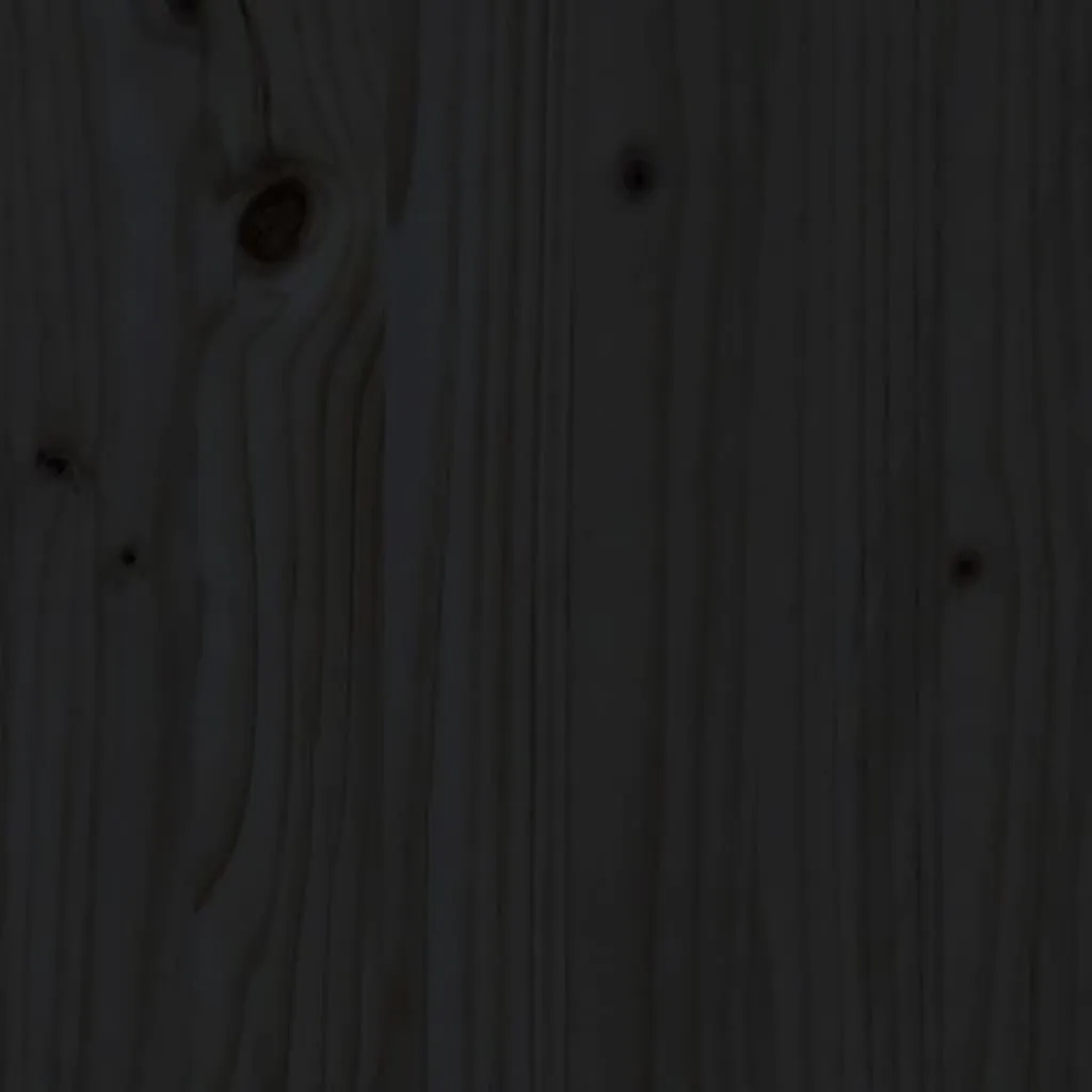 Shoe Cabinet Black 34x30x105 cm Solid Wood Pine