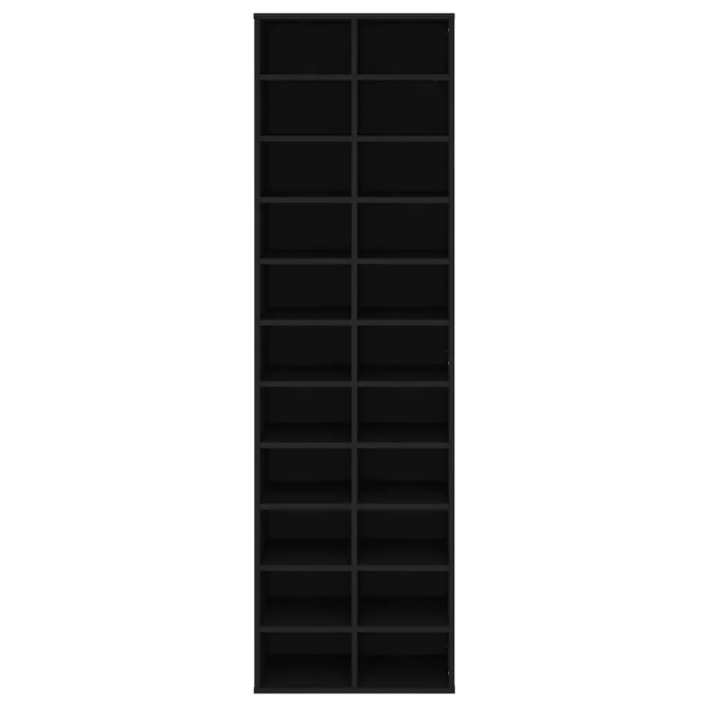 Shoe Cabinet Black 54x34x183 cm Engineered Wood