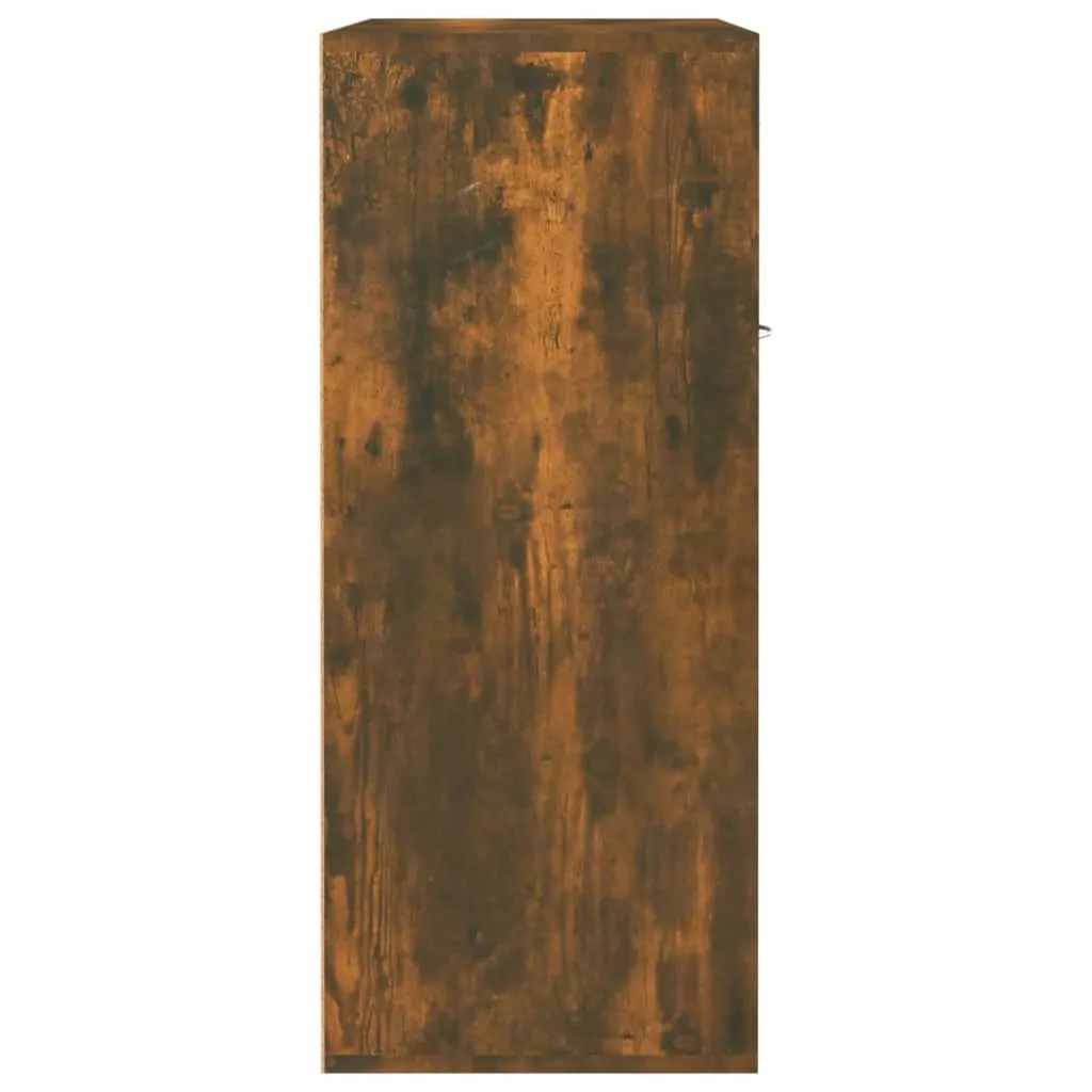 Shoe Cabinet Smoked Oak 60x35x84 cm Engineered Wood