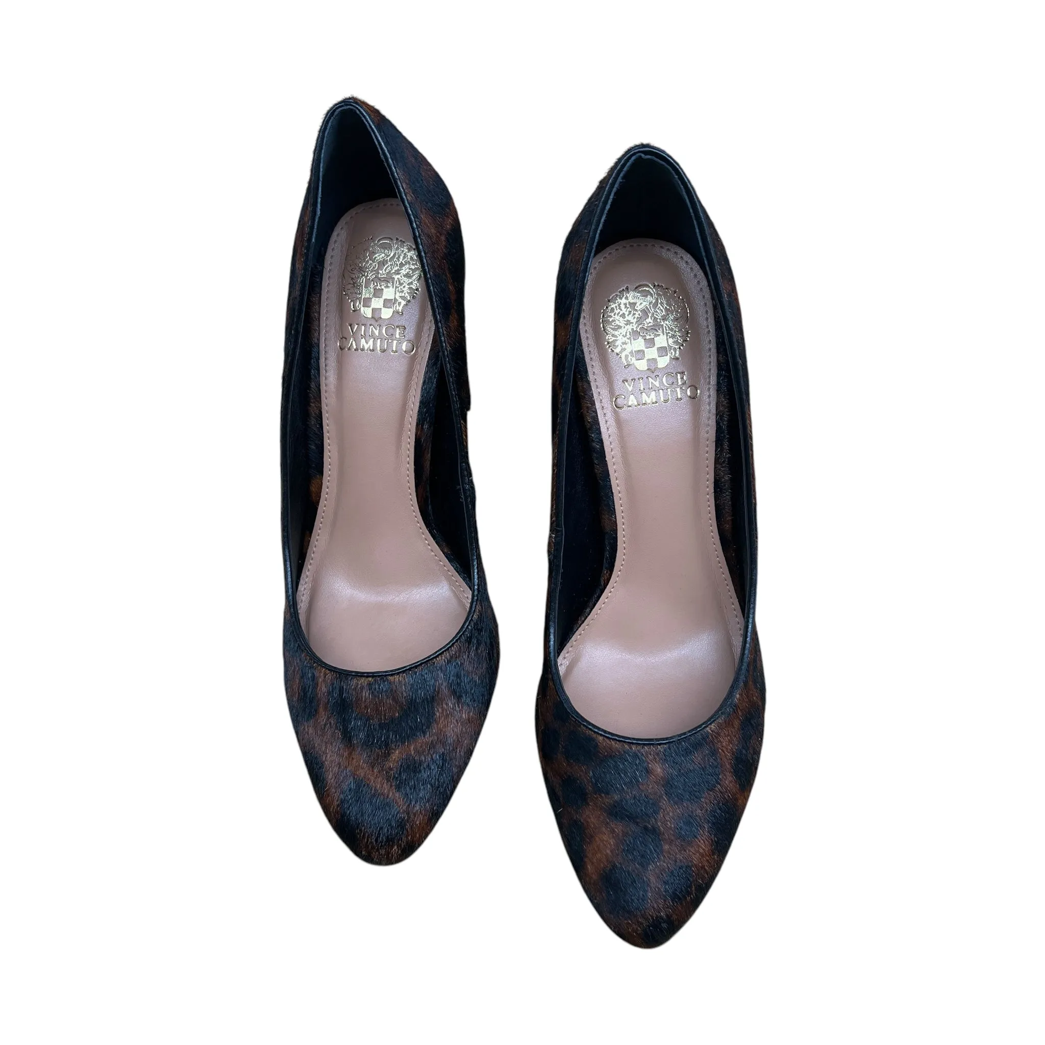Shoes Heels Block By Vince Camuto In Animal Print, Size:11