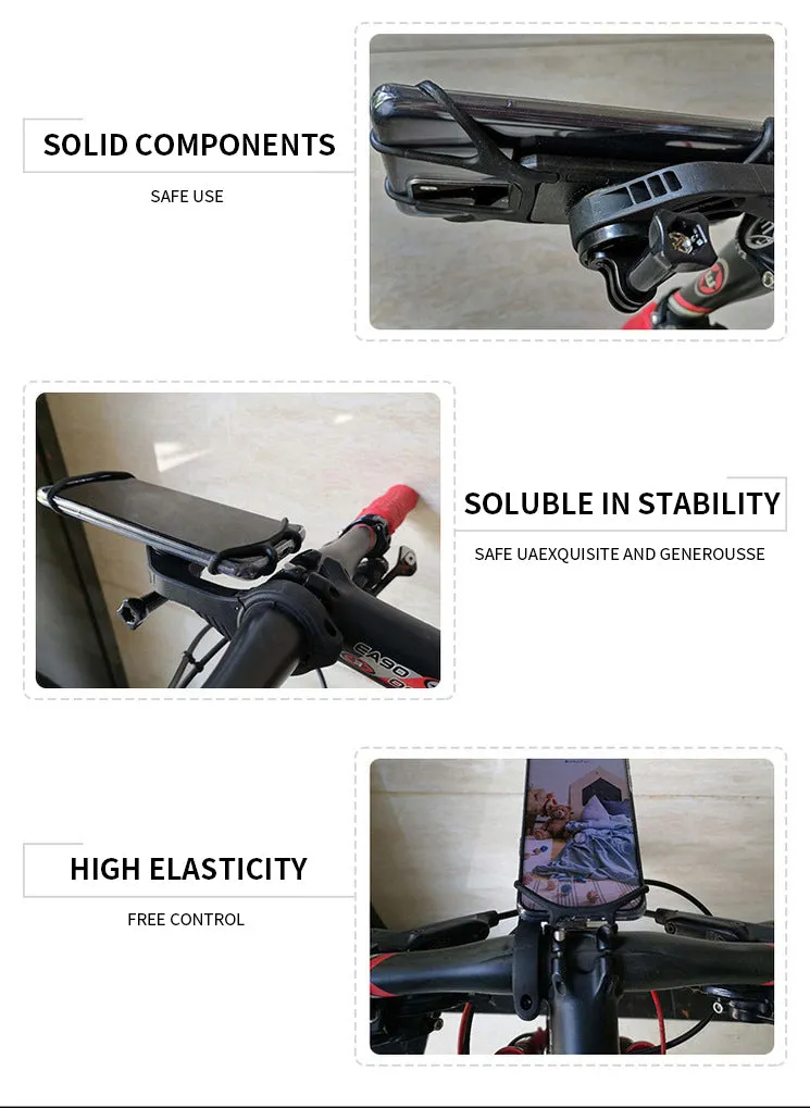 Silicone Bracket Anti-Slip Shock Absorbing Bike Motorcycle Bicycle Phone Holder