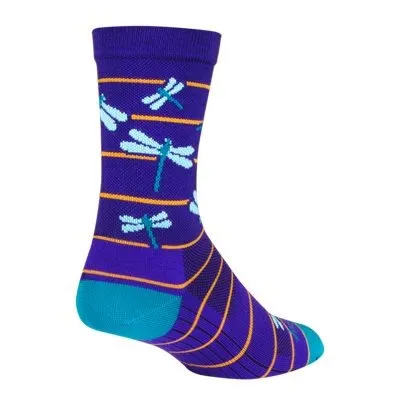 SockGuy Dragonflies 6" Crew Bike Sock