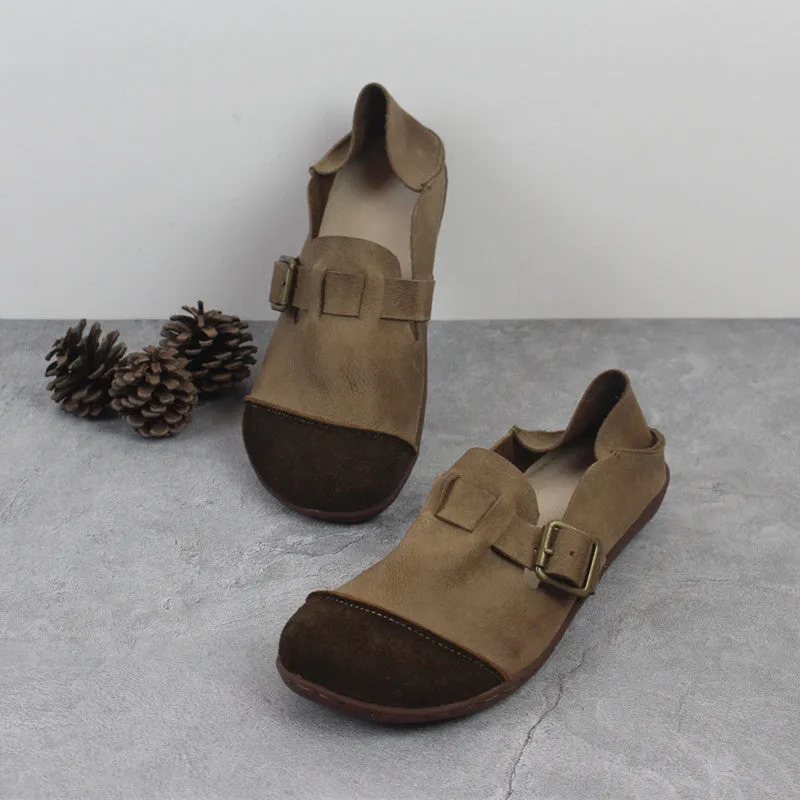 Spring Handmade Leather Retro Women's Shoes 35-42