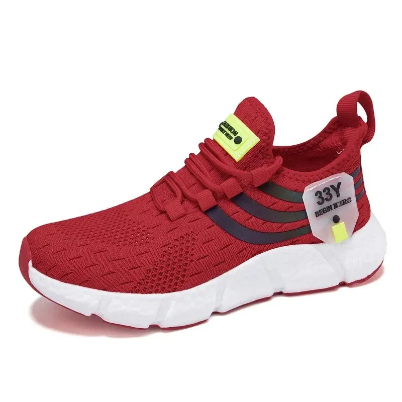 Spring New Wear Resistant Running Shoes Fashionable Trendy Elevated Flat Shoes Comfortable Soft Sports Shoes with Hollow Design