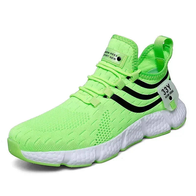Spring New Wear Resistant Running Shoes Fashionable Trendy Elevated Flat Shoes Comfortable Soft Sports Shoes with Hollow Design