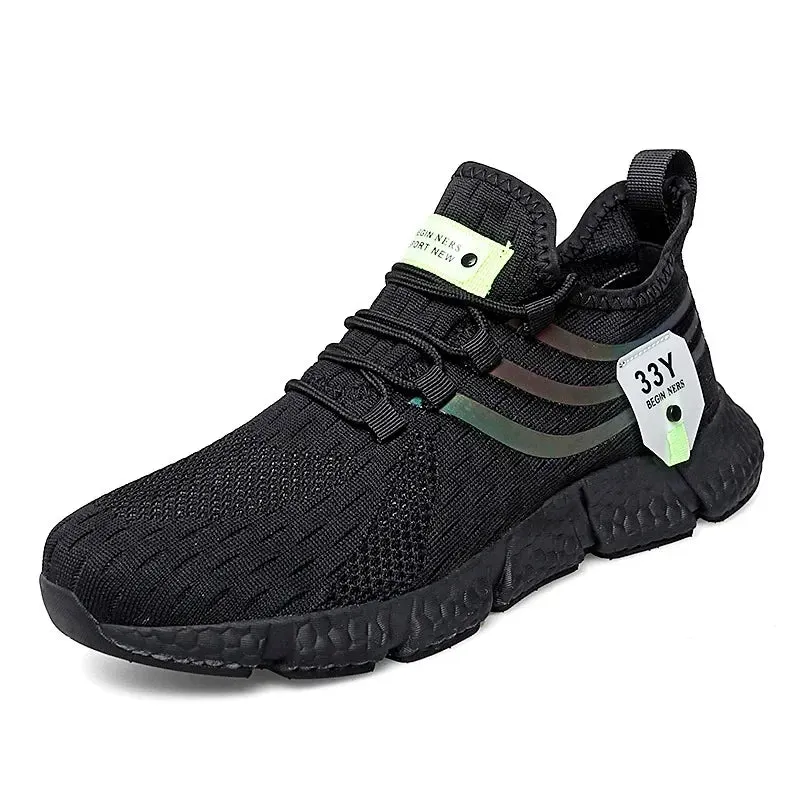 Spring New Wear Resistant Running Shoes Fashionable Trendy Elevated Flat Shoes Comfortable Soft Sports Shoes with Hollow Design