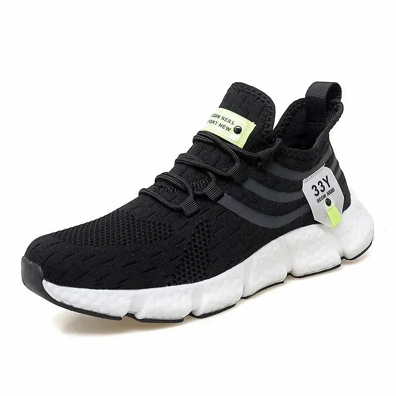 Spring New Wear Resistant Running Shoes Fashionable Trendy Elevated Flat Shoes Comfortable Soft Sports Shoes with Hollow Design