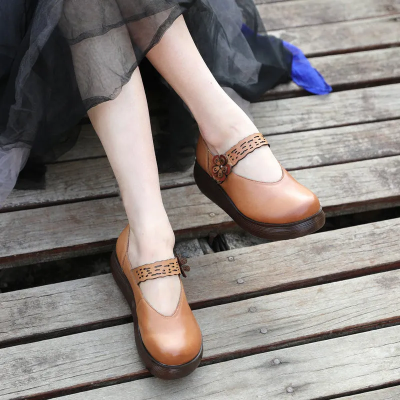 Summer Platform Flower Green Sandals