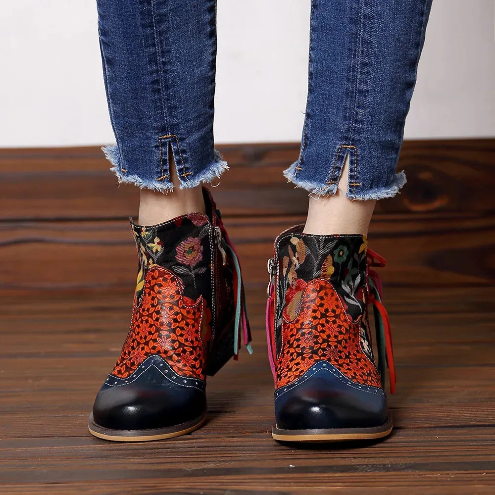 Tabby's Genuine Leather Ankle Boots