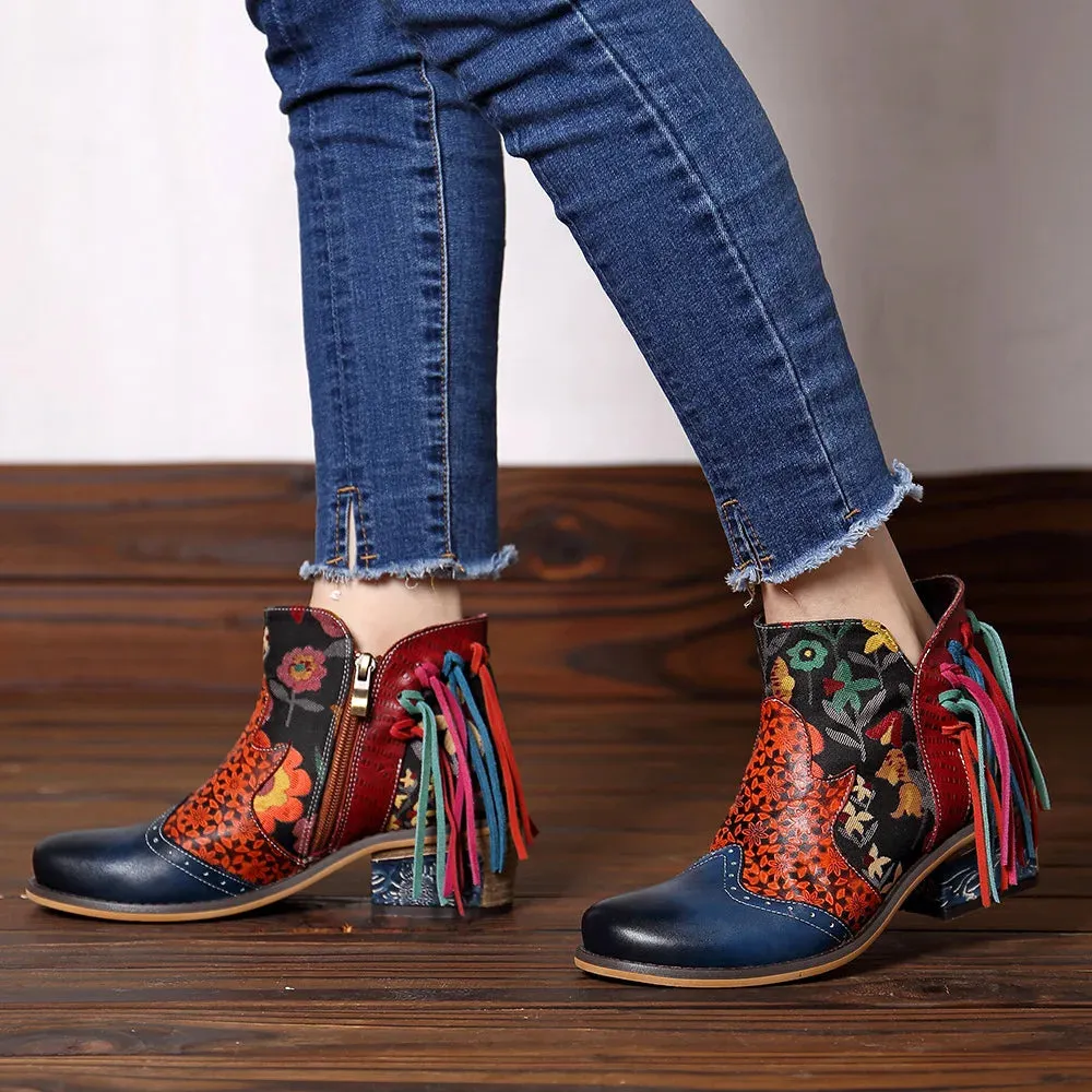 Tabby's Genuine Leather Ankle Boots
