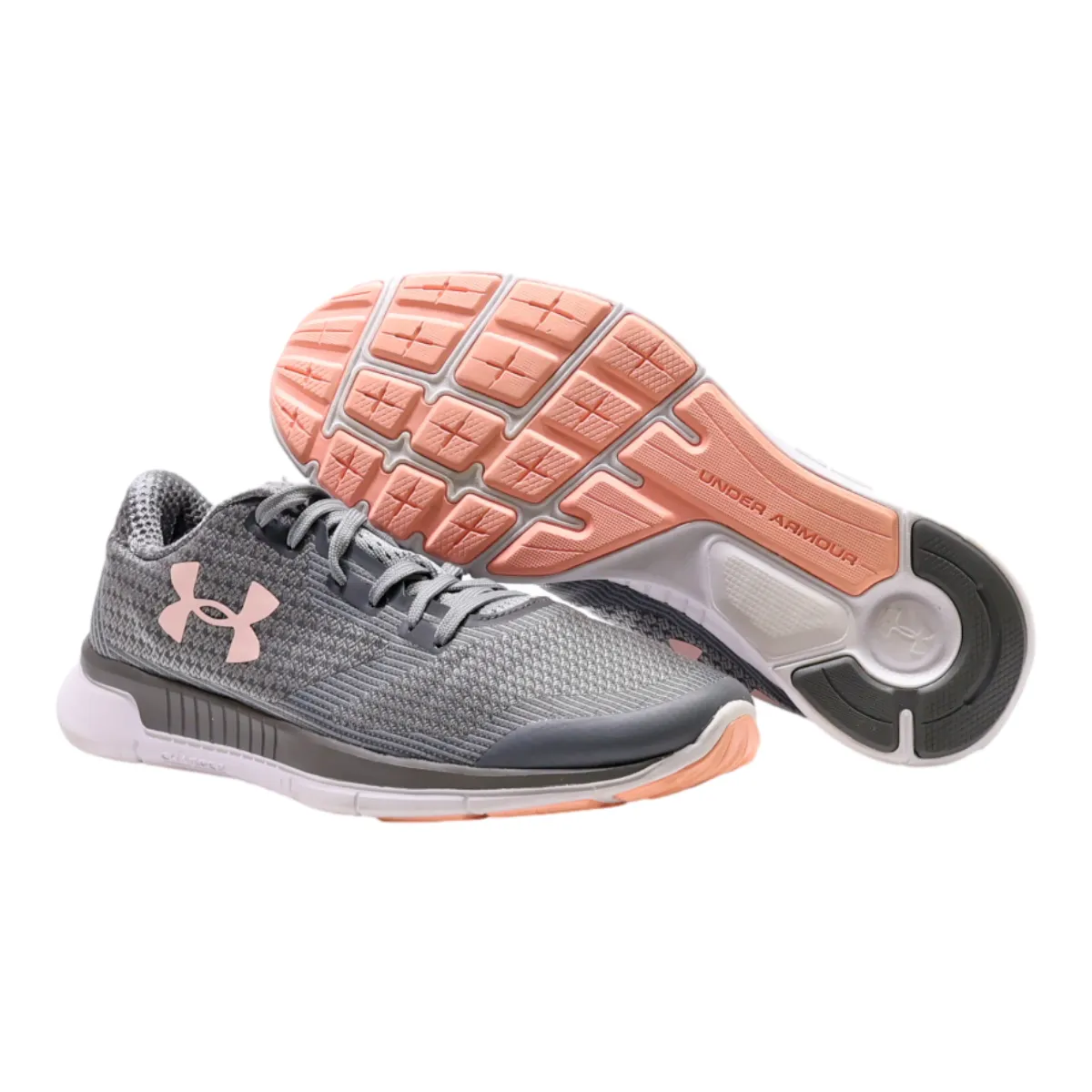 UNDER ARMOUR Sneaker Trainers Grey Synthetic Womens UK 5