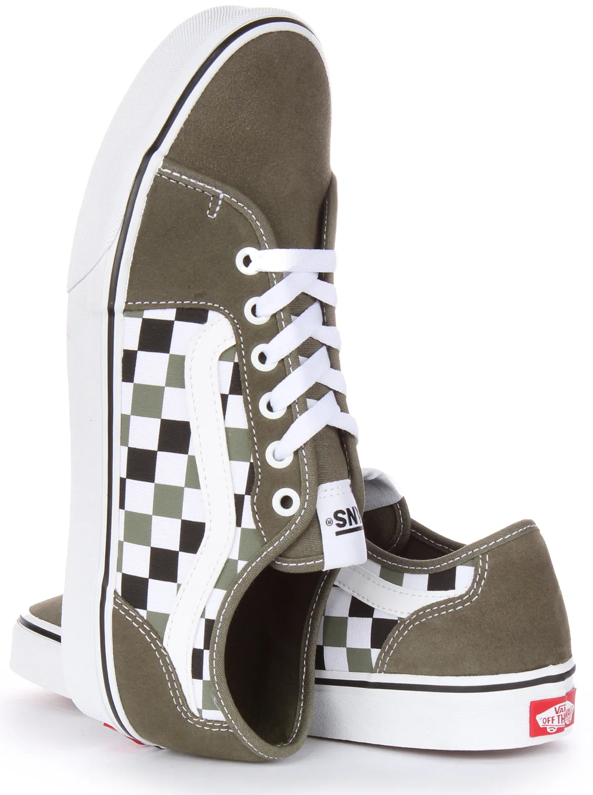 Vans Filmore Decon In Olive Checkerboard For Men