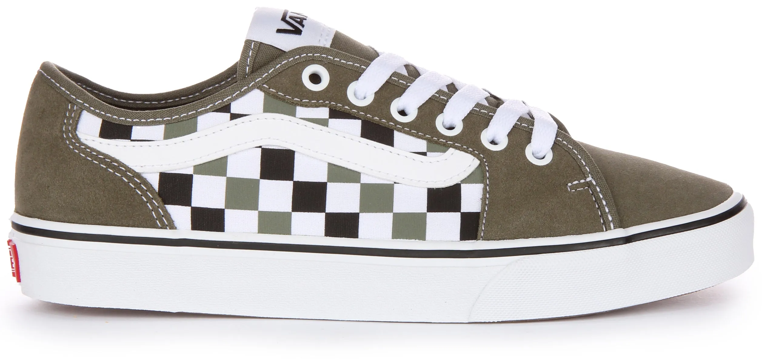 Vans Filmore Decon In Olive Checkerboard For Men
