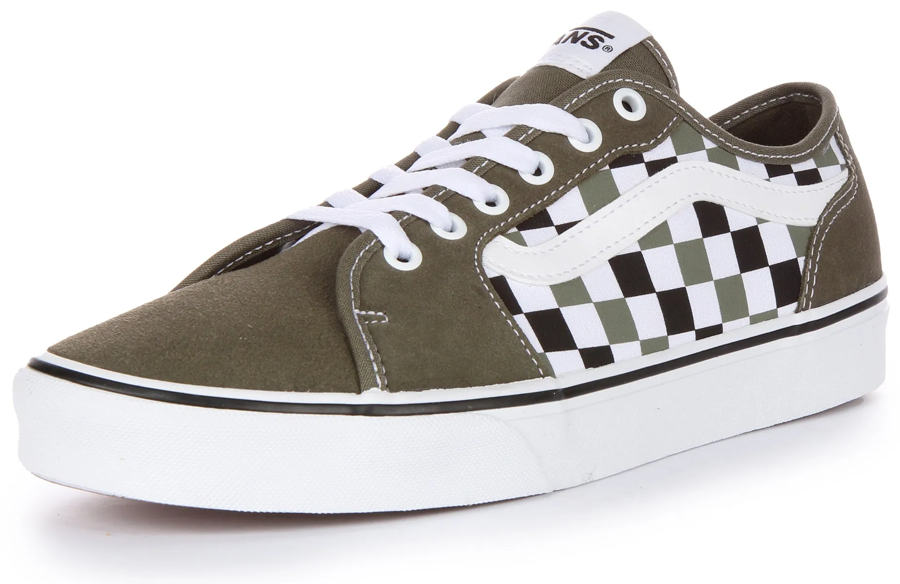 Vans Filmore Decon In Olive Checkerboard For Men