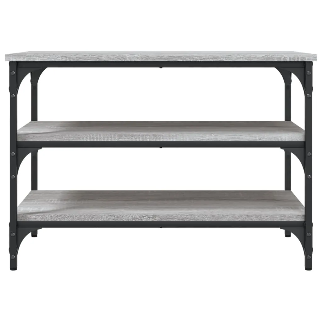 vidaXL Shoe Bench Grey Sonoma 70x38.5x49 cm Engineered Wood