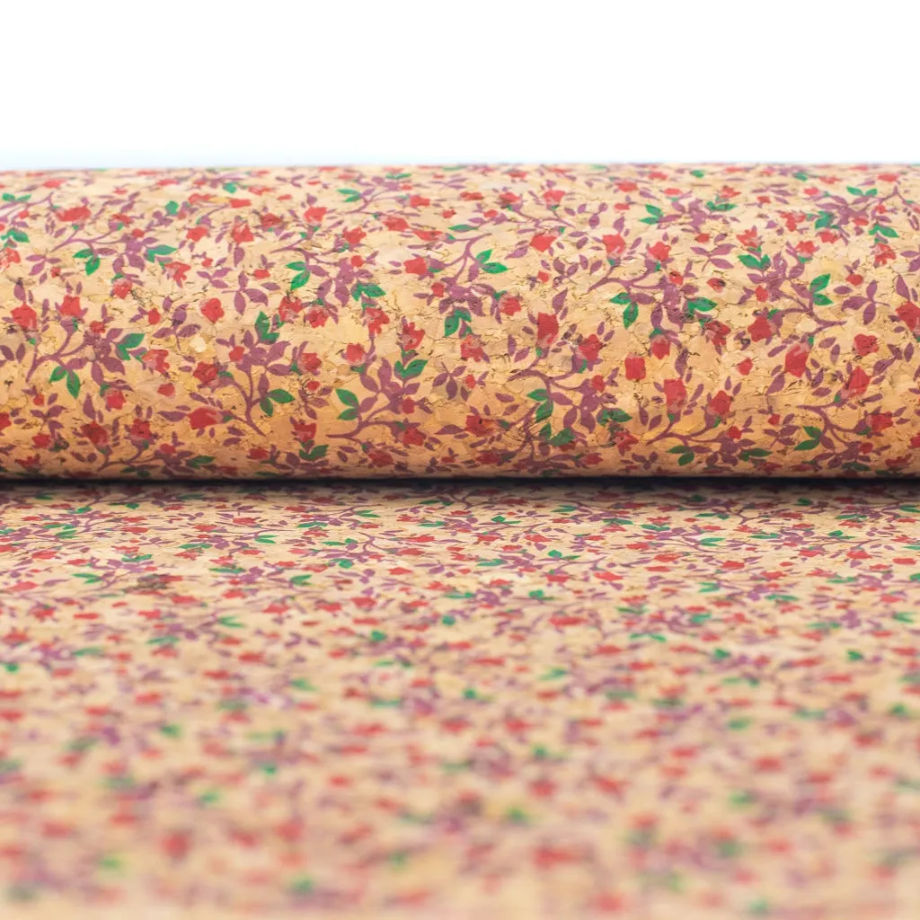 Wild Roses, Cork Fabric COF-326-A
