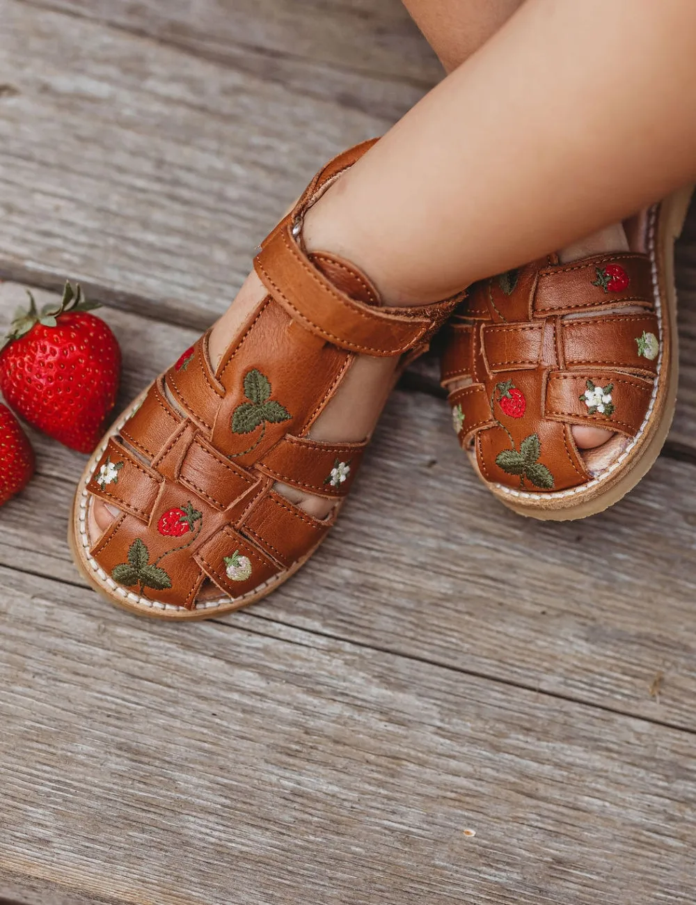 Wild Strawberries Classic sandal - Cognac