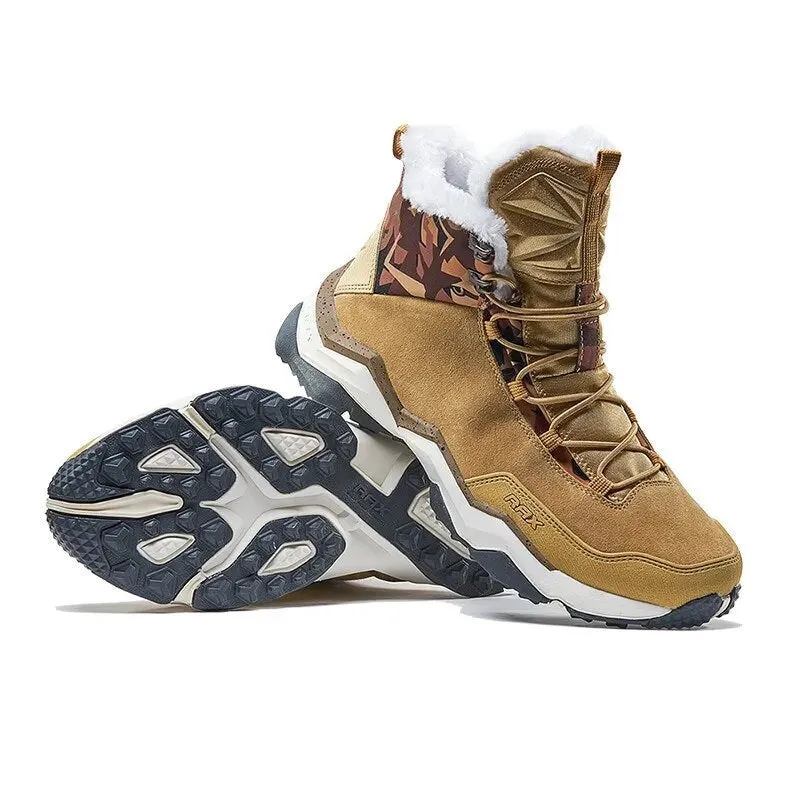 Winter Snow Boots Men Women Fleece Warm Hiking Boots Outdoor Sports Sneakers Mountain Shoes Trekking Snowproof Walking Boots