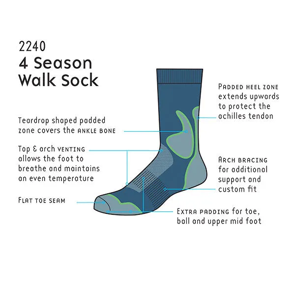 Women's 4 Season Walk Sock Single Layer - 2240