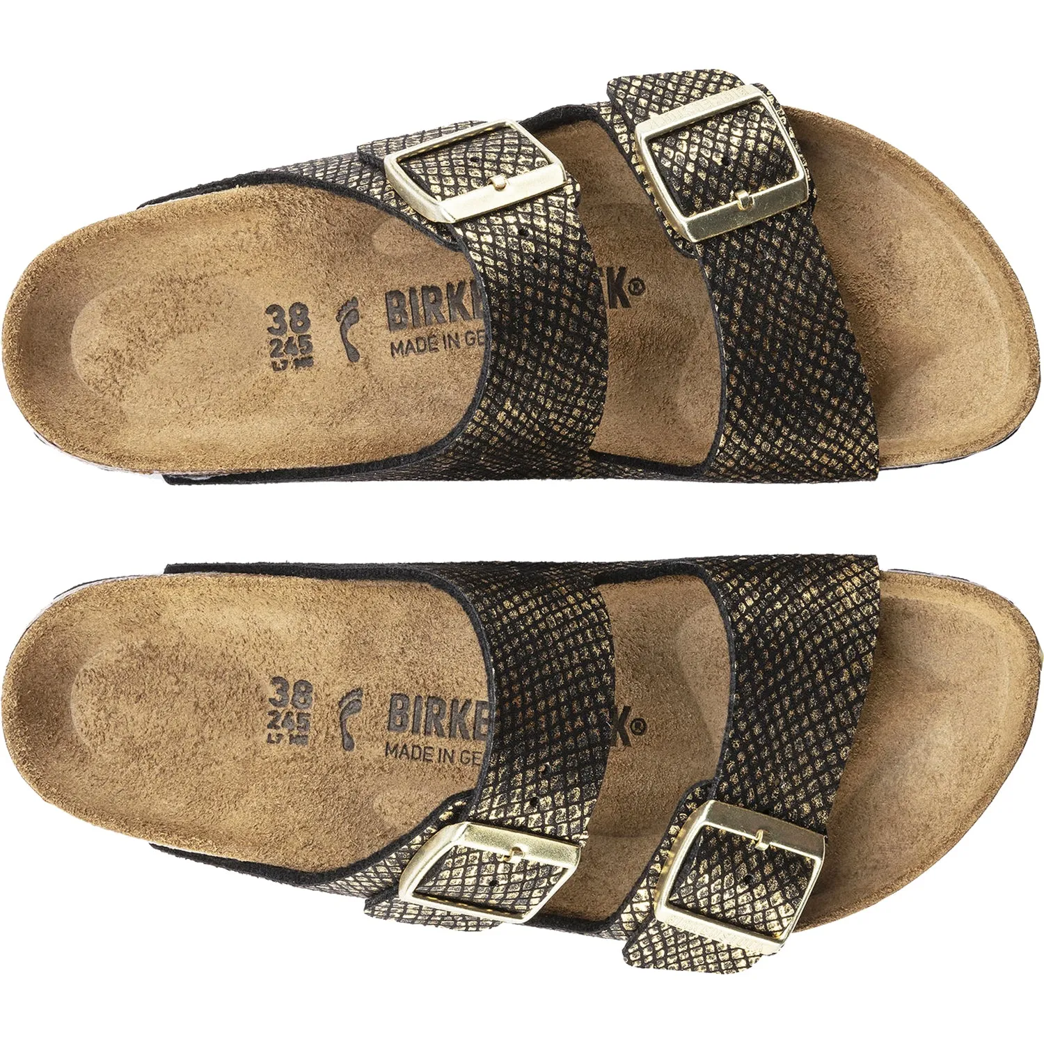 Women's Birkenstock Arizona Python Black Microfiber
