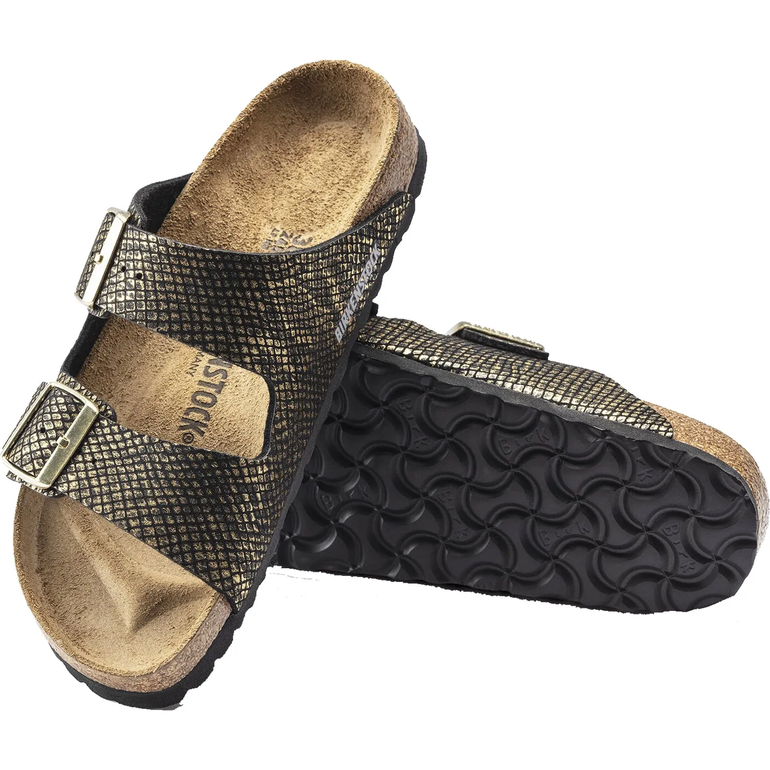 Women's Birkenstock Arizona Python Black Microfiber