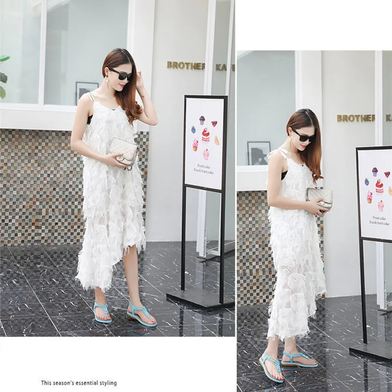 Women's Flat Heel Open Toe Elastic Ankle Strap Sandals