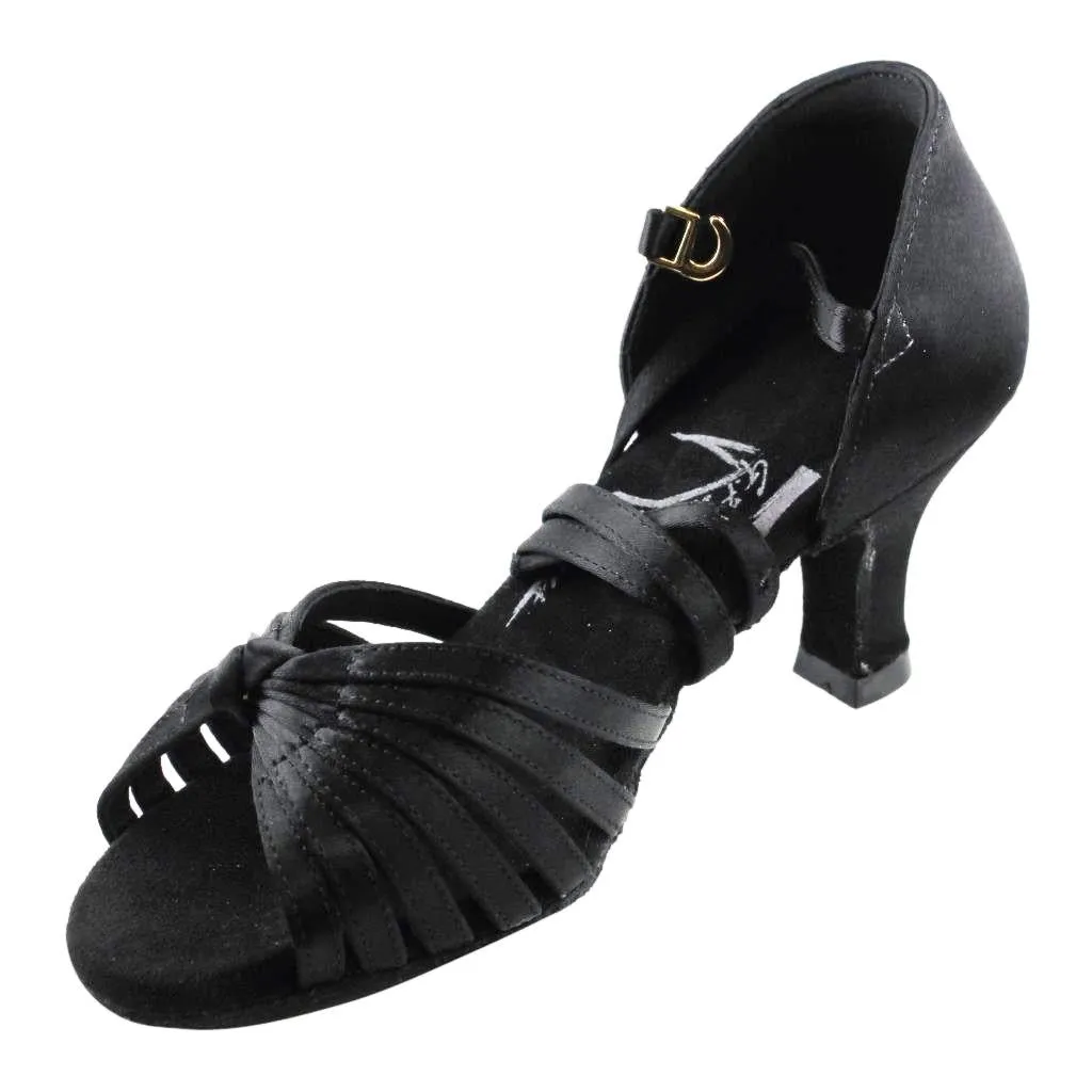 Women's Latin Dance Shoes, Model Sol, Black, Heel 2.5"