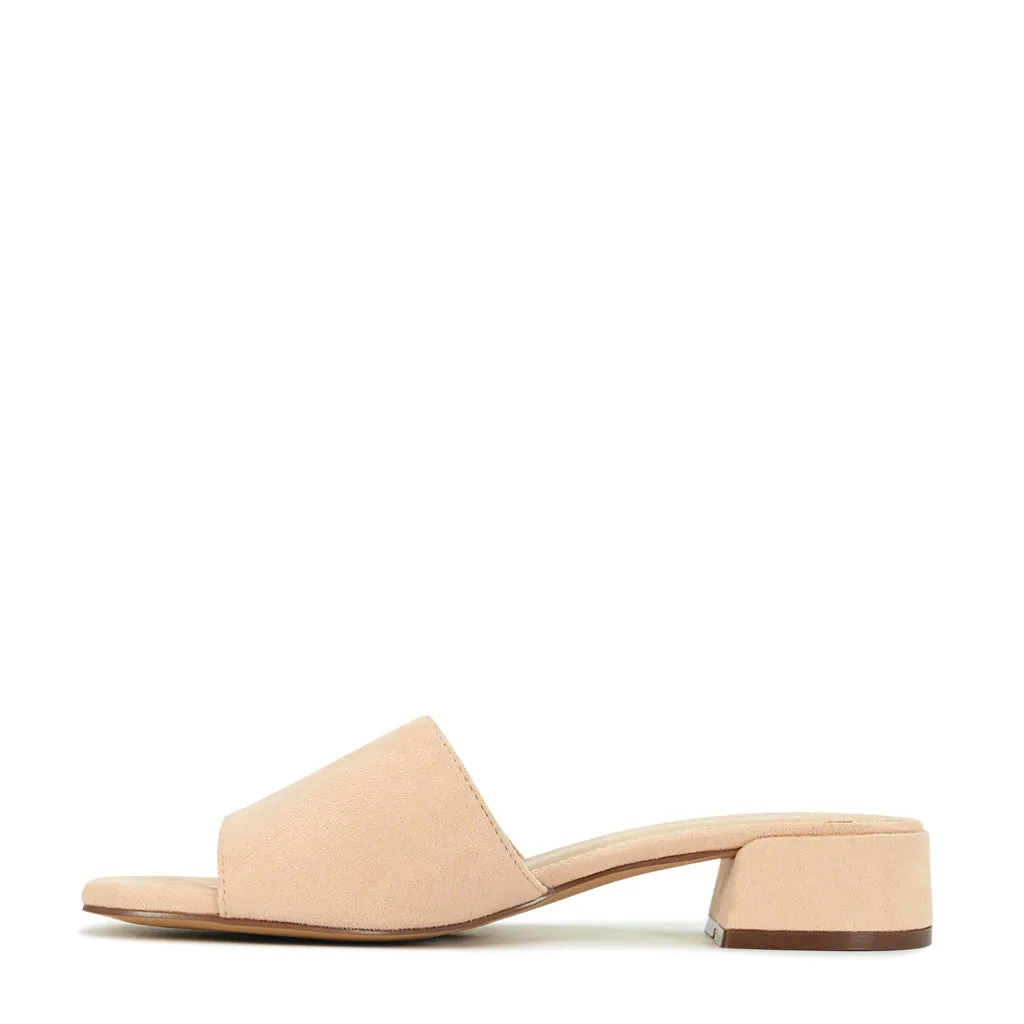 ZAYNE HEELED SLIDE SANDALS