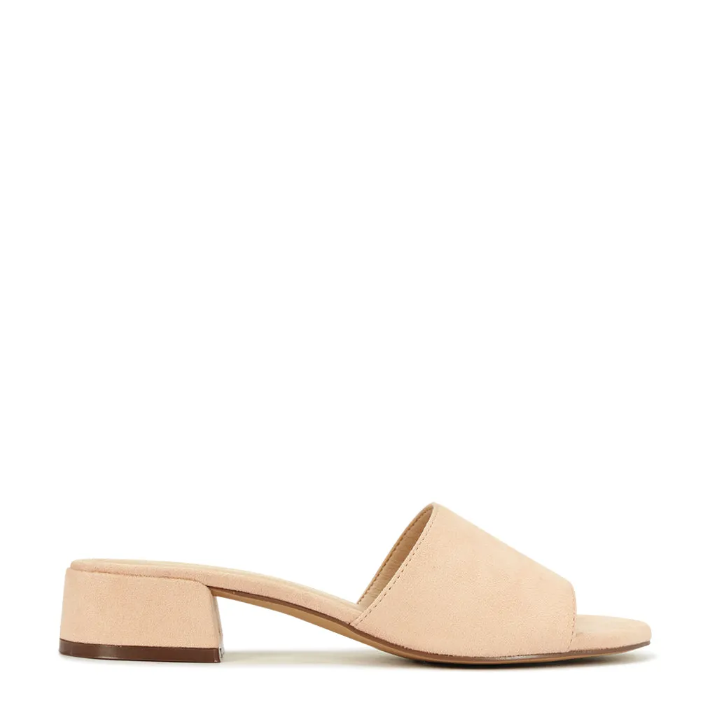 ZAYNE HEELED SLIDE SANDALS