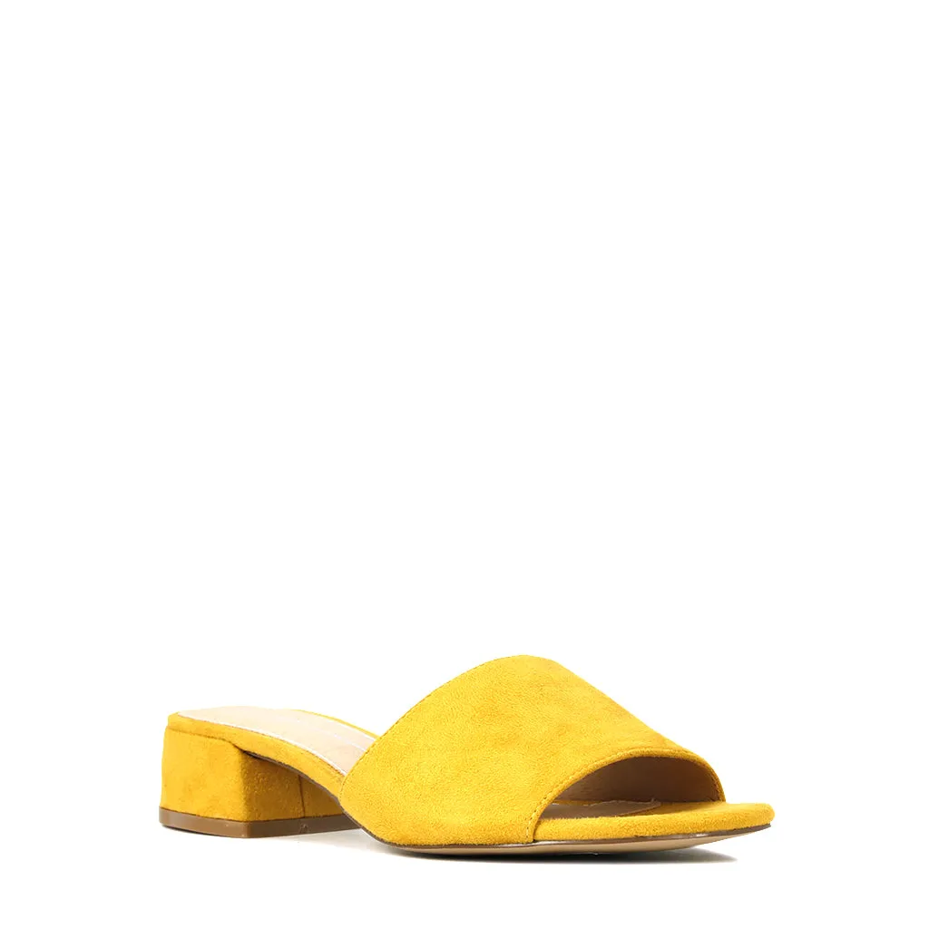 ZAYNE HEELED SLIDE SANDALS