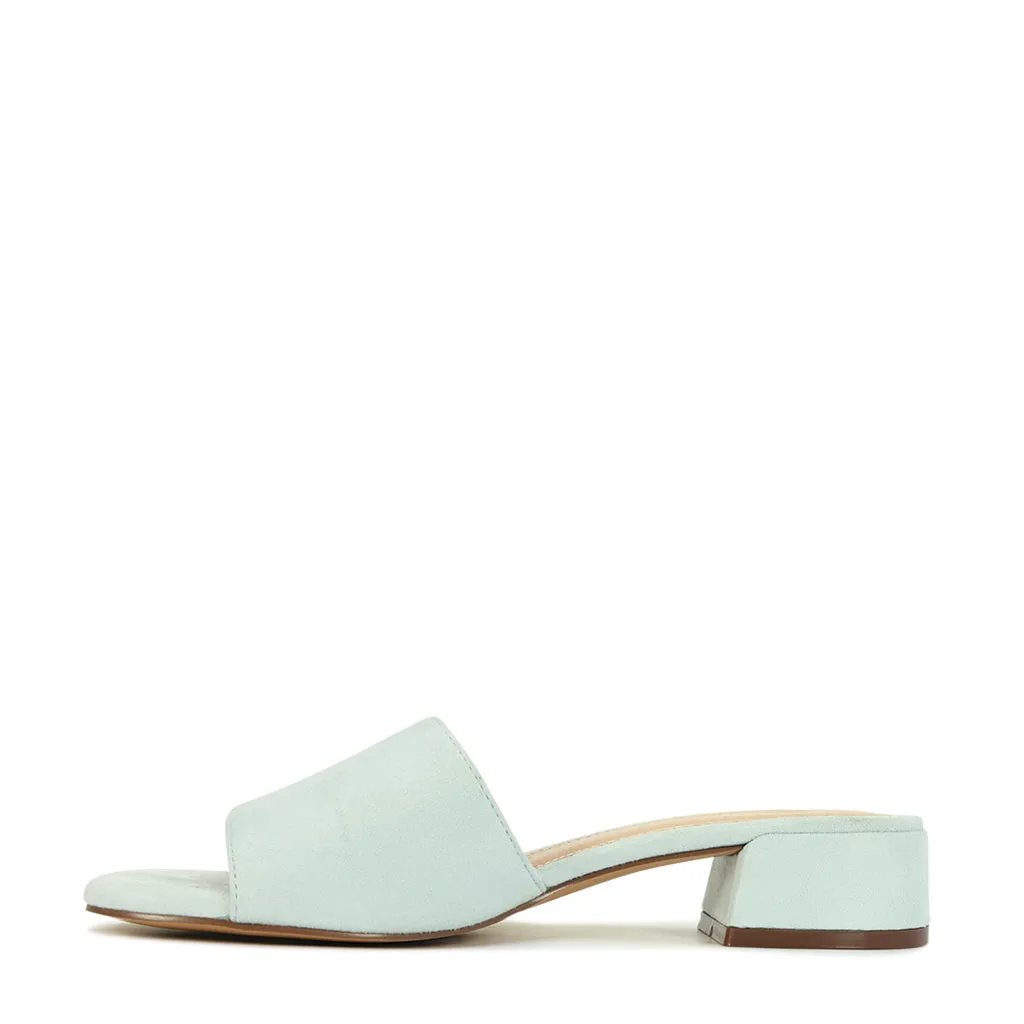 ZAYNE HEELED SLIDE SANDALS
