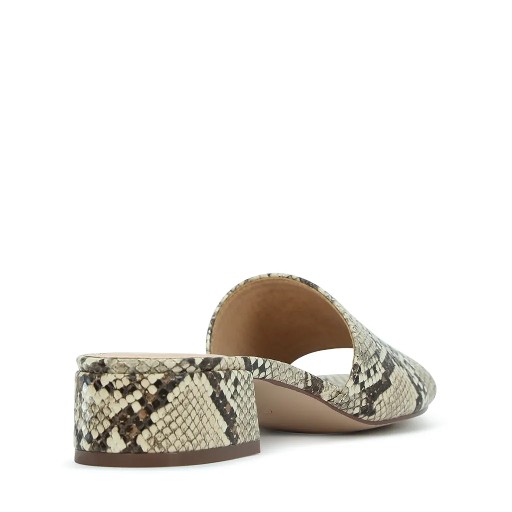 ZAYNE HEELED SLIDE SANDALS