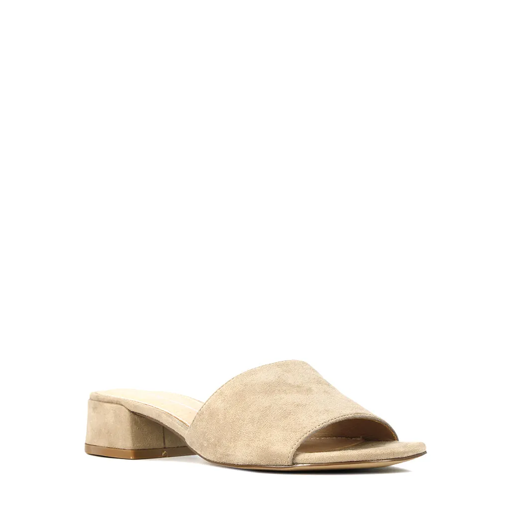 ZAYNE HEELED SLIDE SANDALS