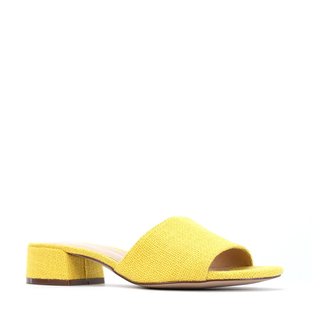 ZAYNE HEELED SLIDE SANDALS