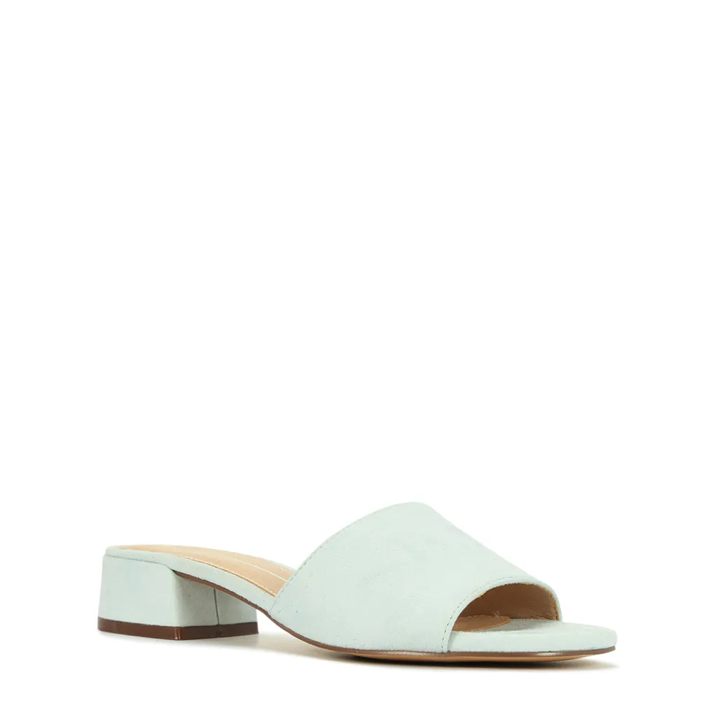 ZAYNE HEELED SLIDE SANDALS