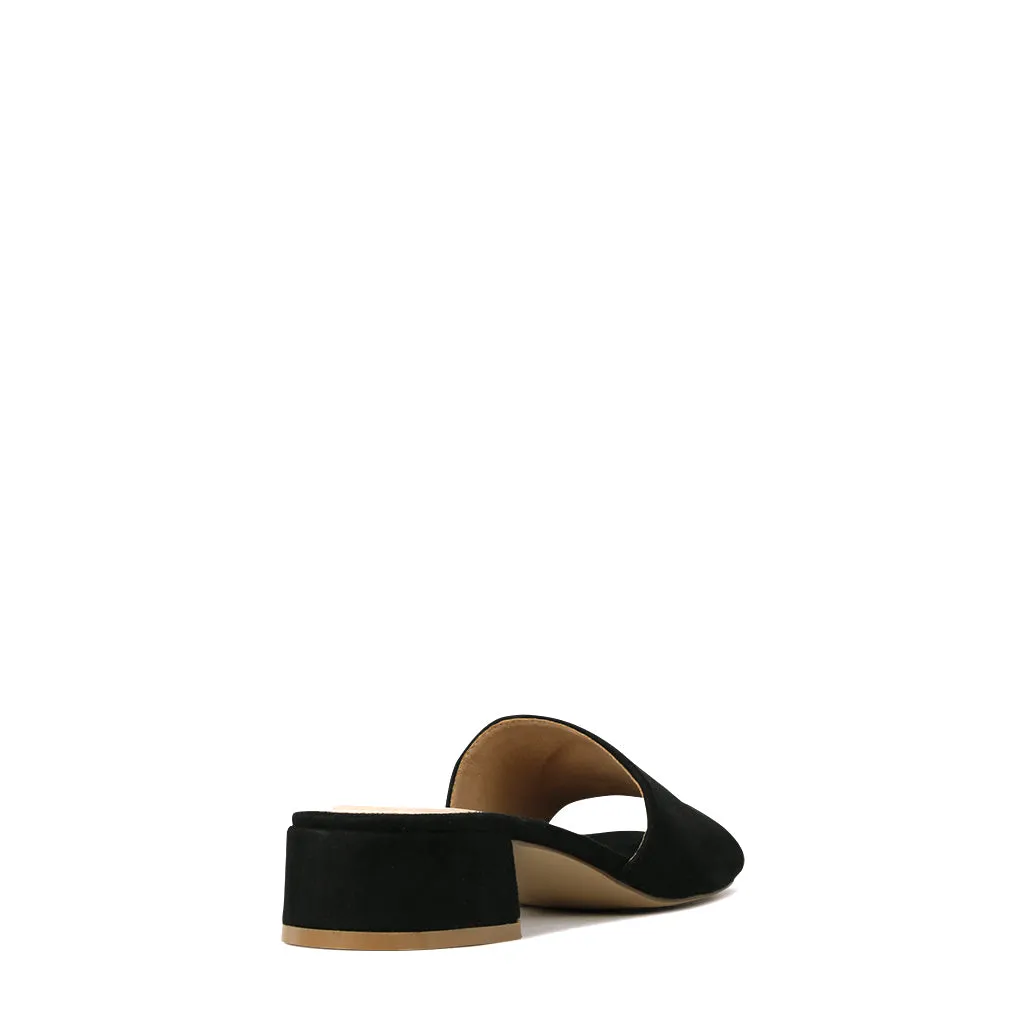 ZAYNE HEELED SLIDE SANDALS