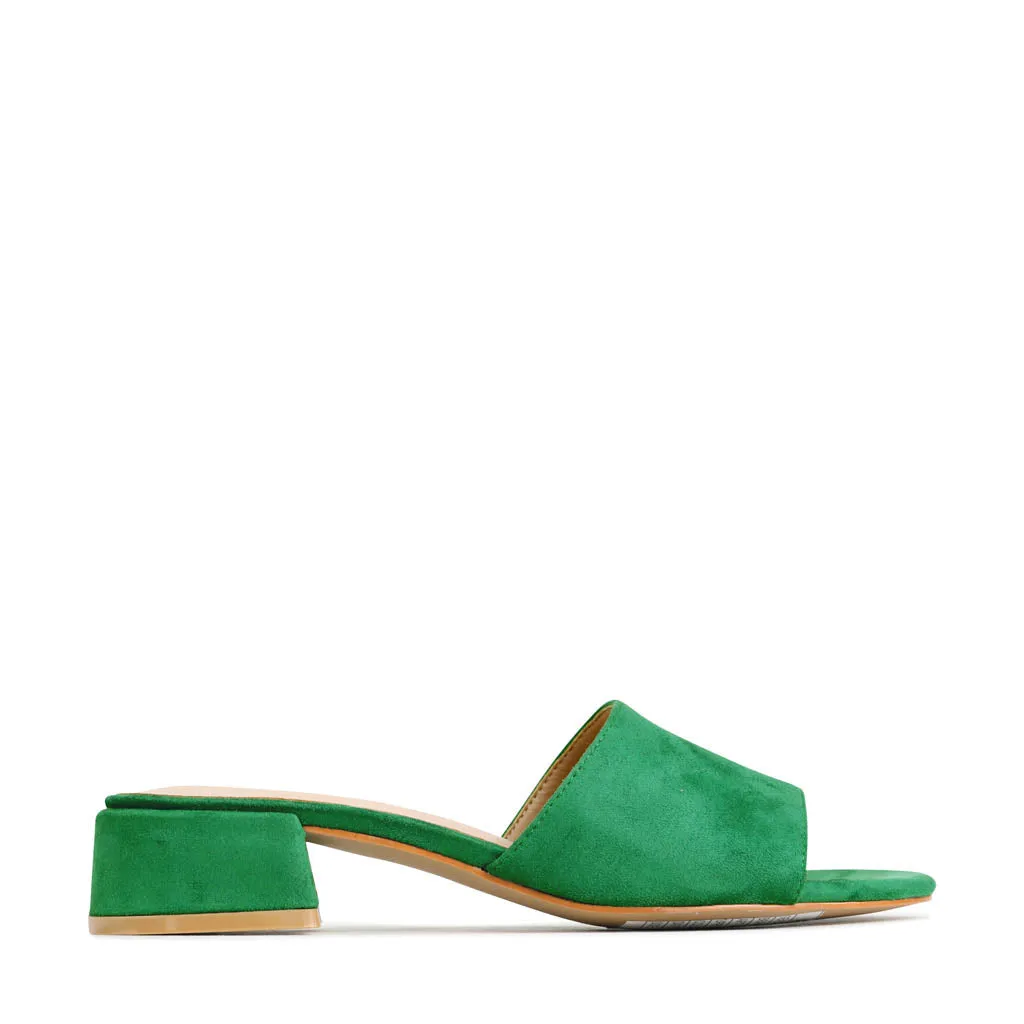 ZAYNE HEELED SLIDE SANDALS