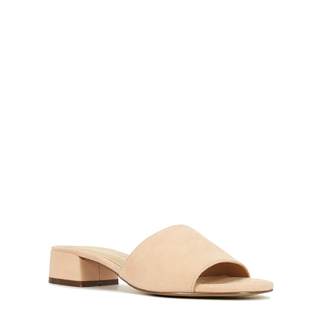 ZAYNE HEELED SLIDE SANDALS
