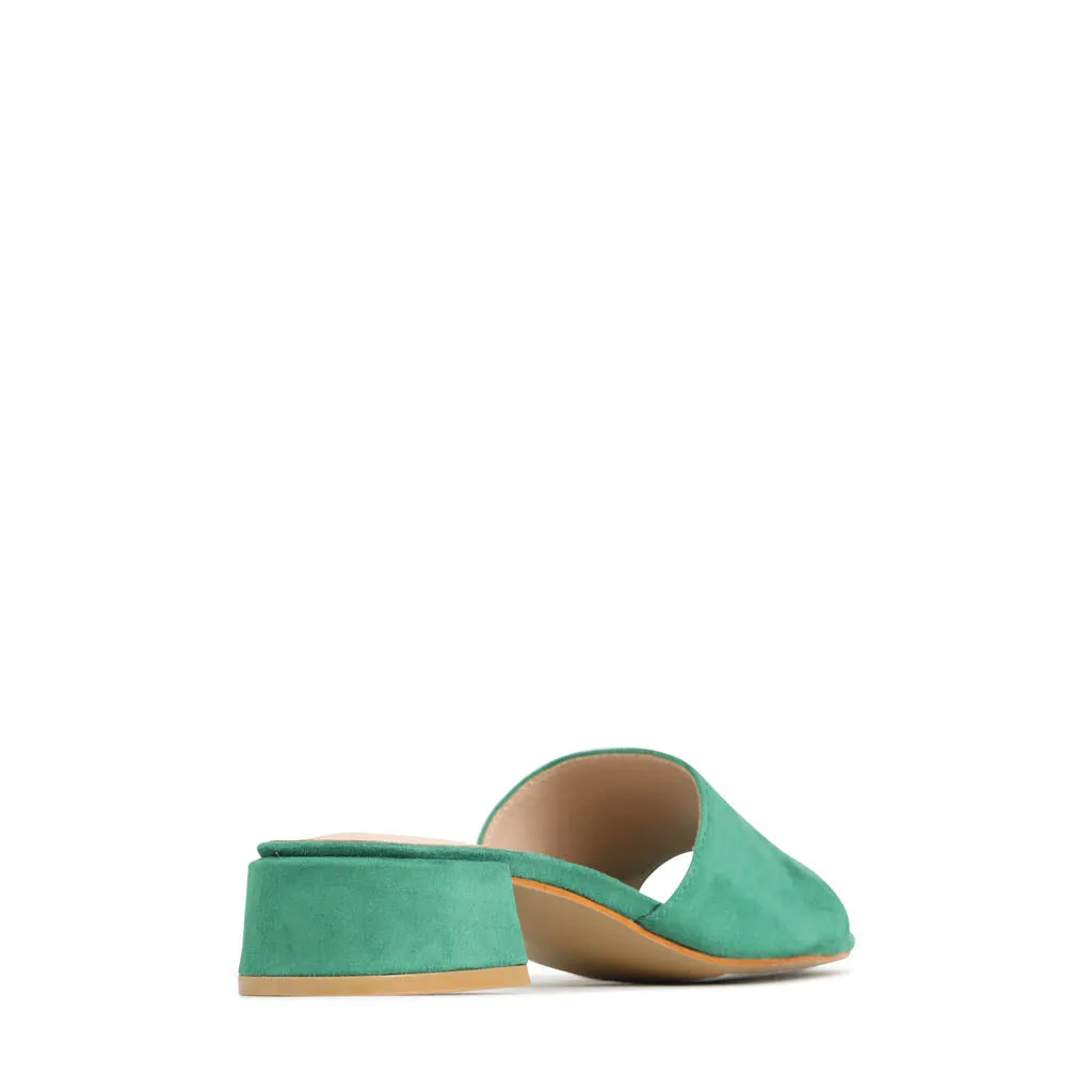 ZAYNE HEELED SLIDE SANDALS