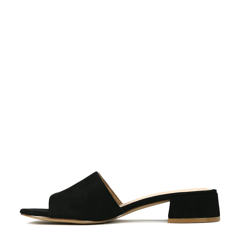 ZAYNE HEELED SLIDE SANDALS
