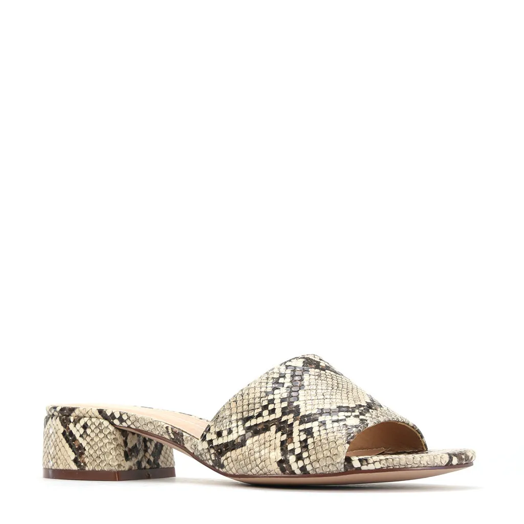 ZAYNE HEELED SLIDE SANDALS