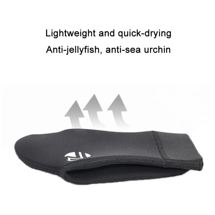 ZCCO 3mm Warm Non-Slip Diving Socks Anti-Wear Ankle Fins, Size:45-46(Black)