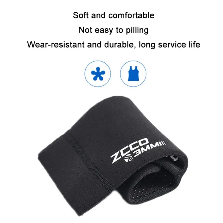 ZCCO 3mm Warm Non-Slip Diving Socks Anti-Wear Ankle Fins, Size:45-46(Black)
